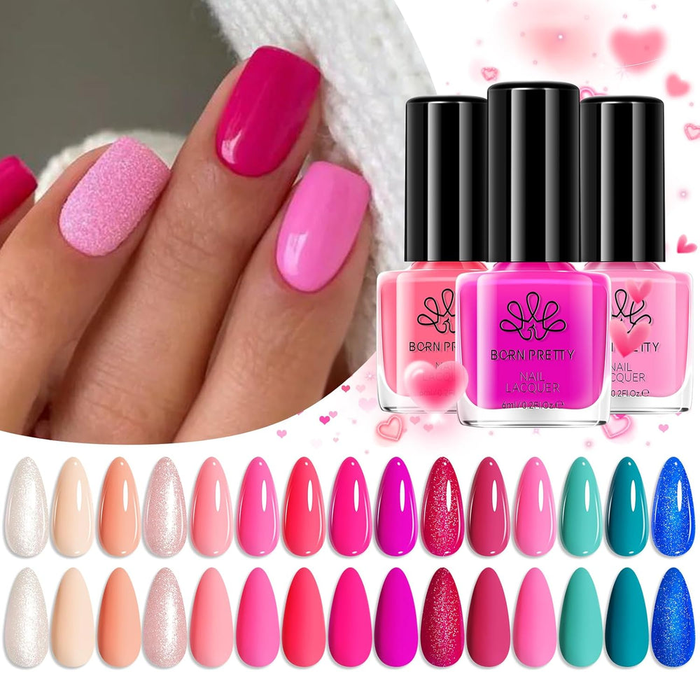 Born Pretty Glitzer-Nagellack, Rainbow Shining Glitter Super Shine Black Nail Art Nagellack