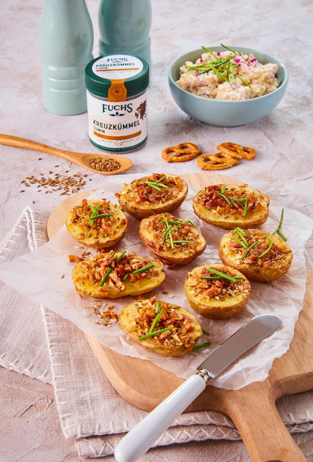 Fuchs Gewürze - Kreuzkümmel ganz - orientalisch-nussige Note für Falafel und Linsengerichte - natürliche Zutaten - 60 g in wiederverwendbarer, recyclebarer Dose