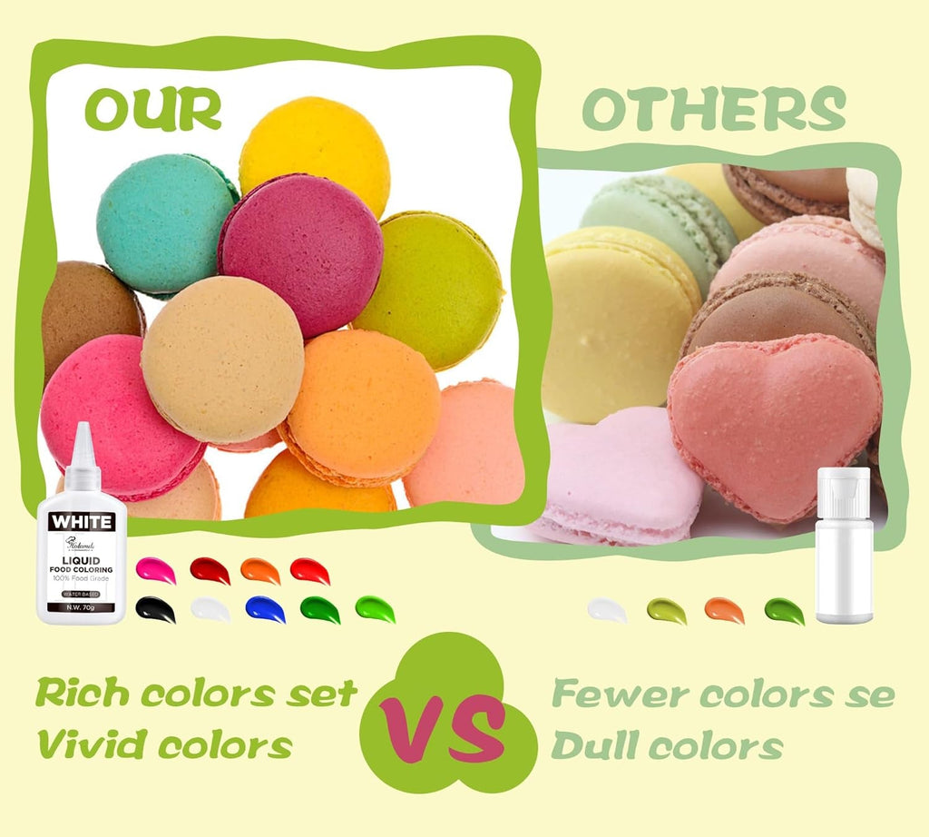 Colorant alimentar lichid, set de coloranți alimentari Red Velvet pentru copt torturi, macaroane, fursecuri, coloranți alimentari pentru decorarea torturilor, lichid pentru colorat băuturi (70 g x 3)