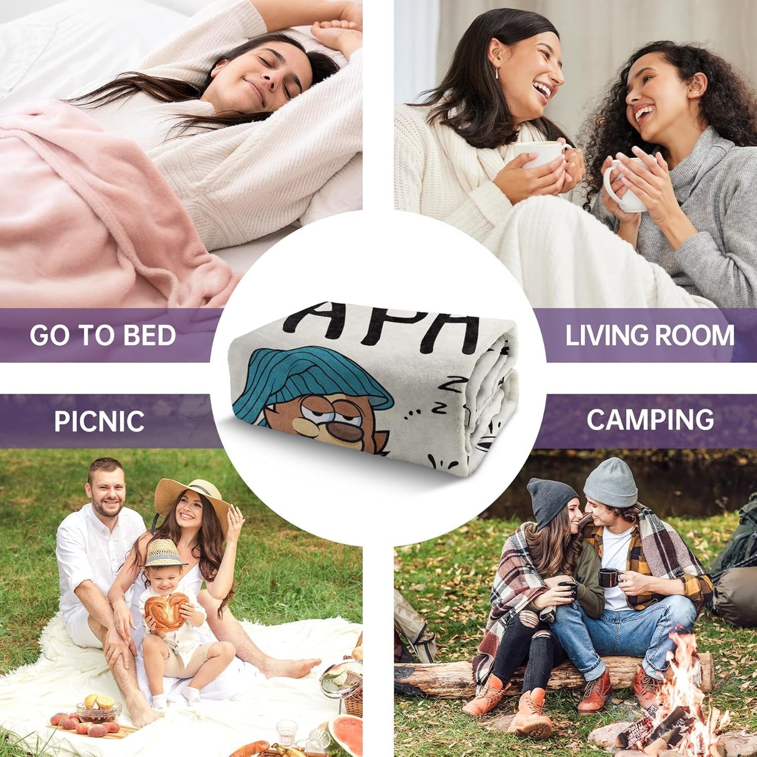 Musaecoin Papa-Geschenk, Papa-Geburtstagsgeschenk, Geschenkideen für Papa, Geschenke für Papa, 50–60-Zoll-Flanelldecke, Weihnachtsgeschenk für Papa, Vatertagsgeschenk. Betten und Decken Musaecoin