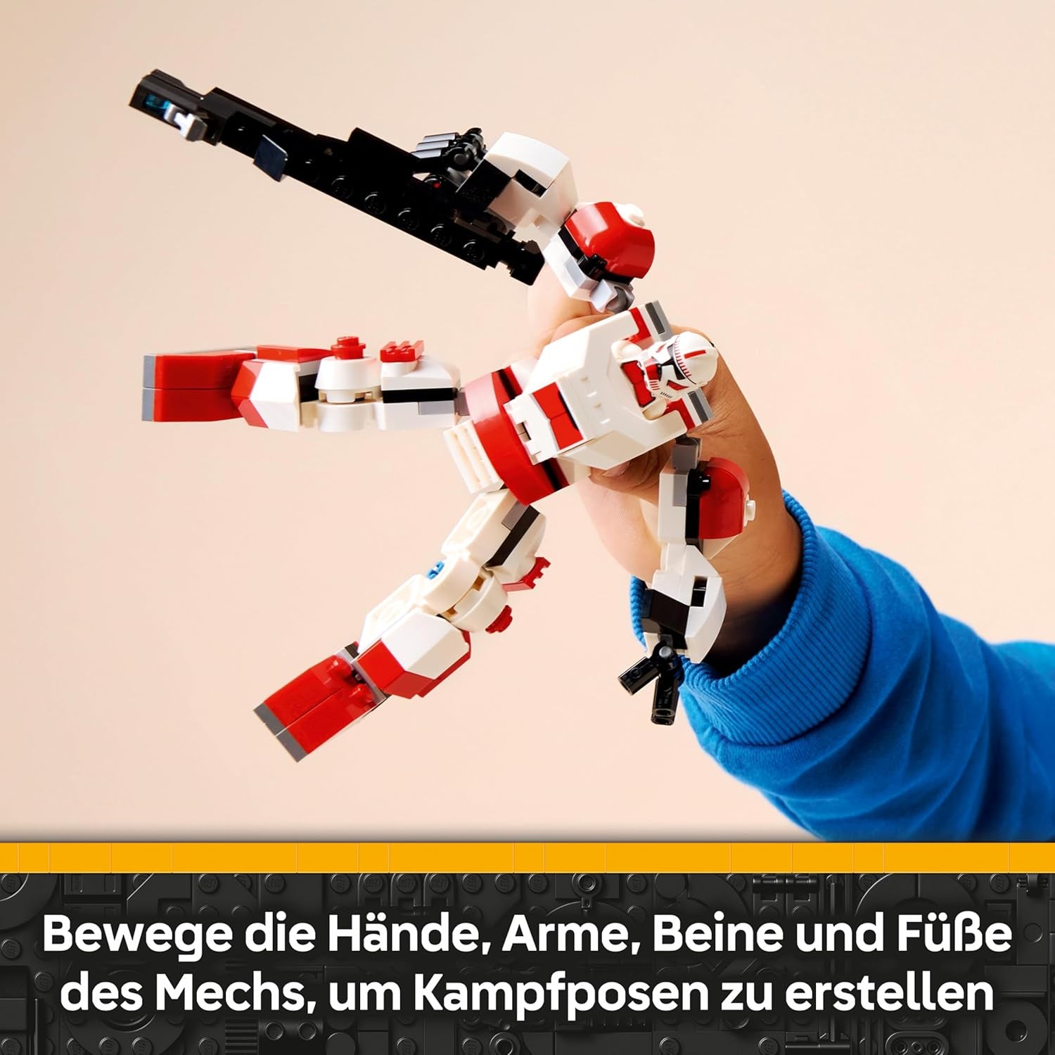 LEGO Star Wars 75448 Klon-Schocktruppen Mech – Bewegeliche Actionfigur mit Blastergewehr & Minifigur – Modellbau für Kinder – Geschenk für Jungen ab 6 Jahren & Star-Wars-Fans