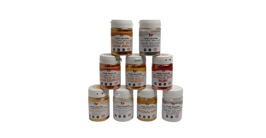 Glitter comestibil cu efect metalic, New Gold Shimering, 20 grame Glitter Naty Shop