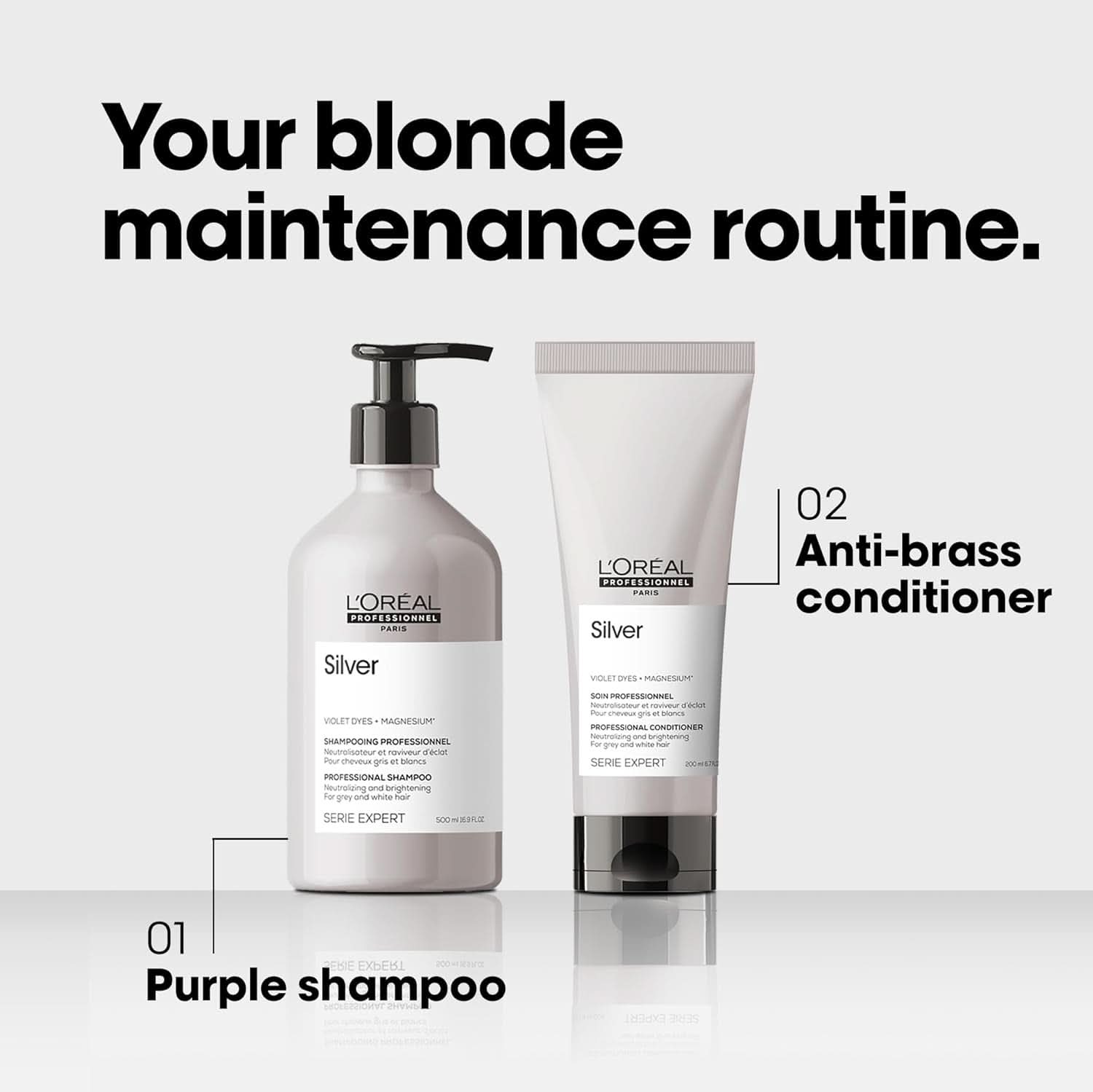 L'Oréal Professionnel Serie Expert Silver, Shampoo, 500 ml Dusche und Bad Naty Shop