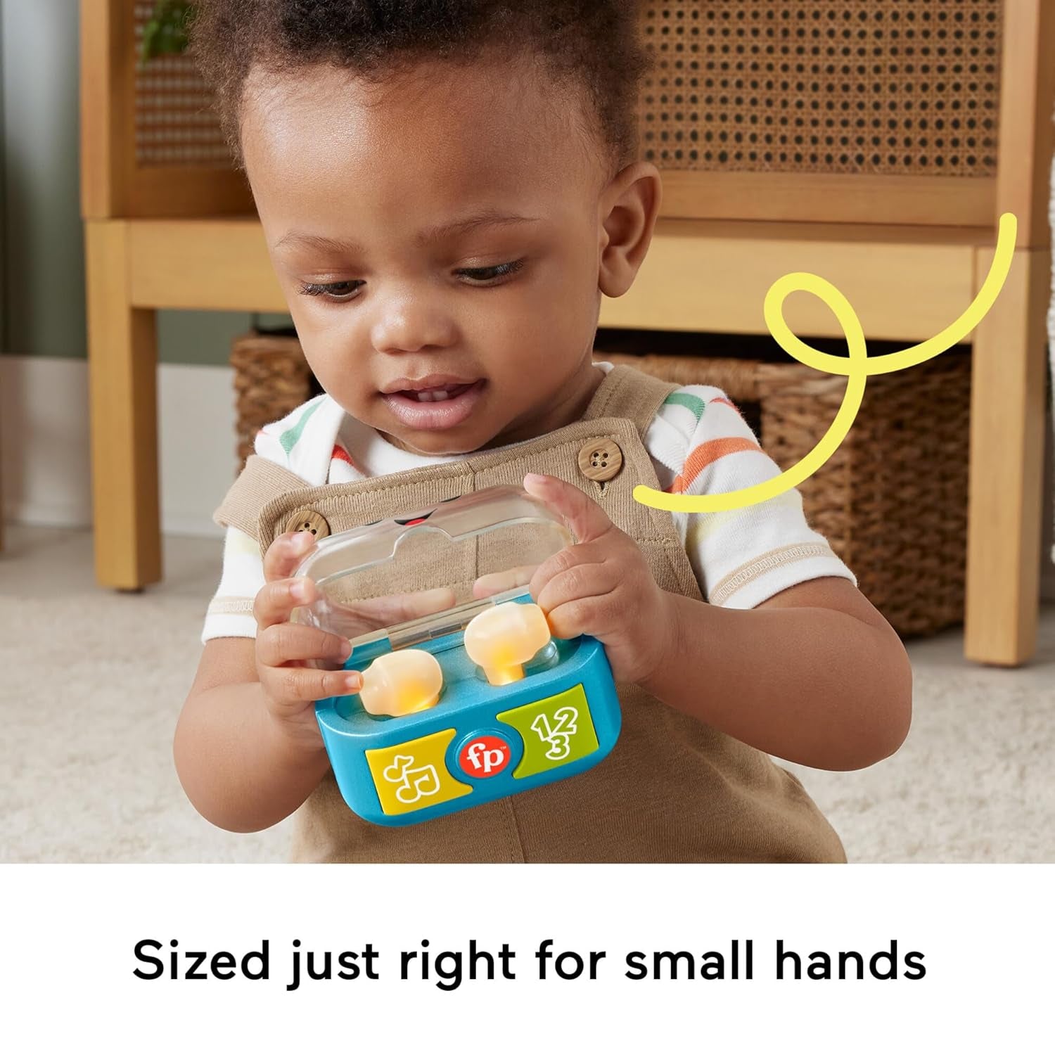 FISHER-PRICE Învățare și joacă distractivă cu dopuri de urechi pentru joacă - dopuri de urechi interactive cu lumini amuzante, cântece de învățare și activități motorii fine, peste 20 de melodii și propoziții, de la 6 luni, HWY45 Jucarii Bebe Naty Shop