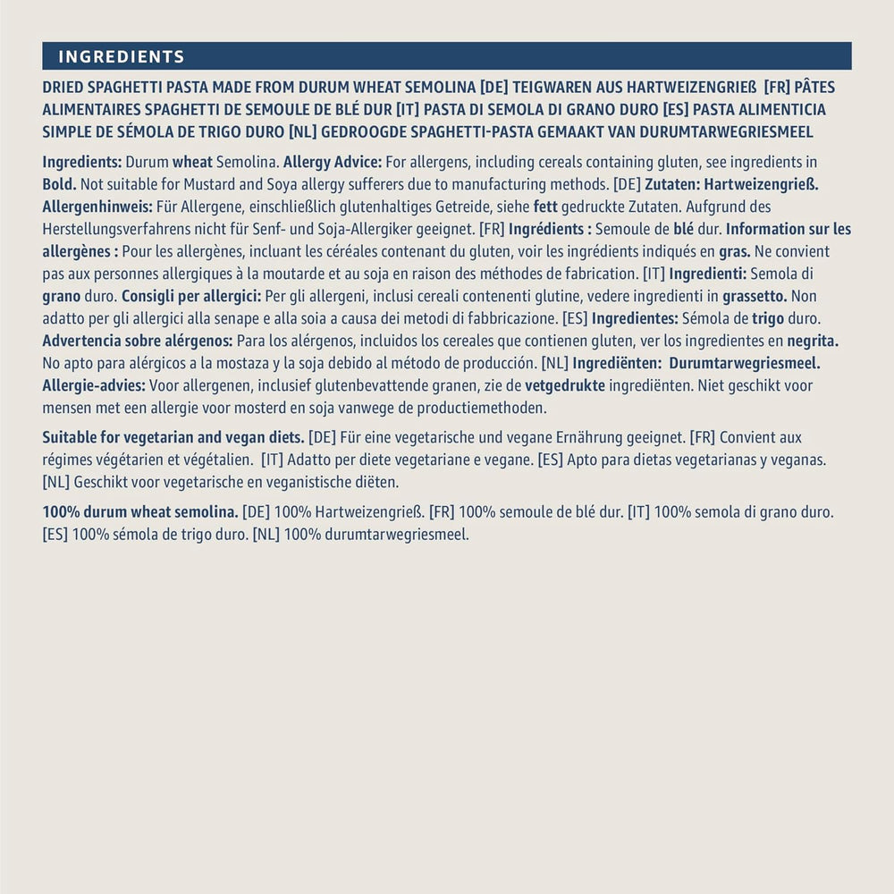 Spaghetti von Amazon, 500g