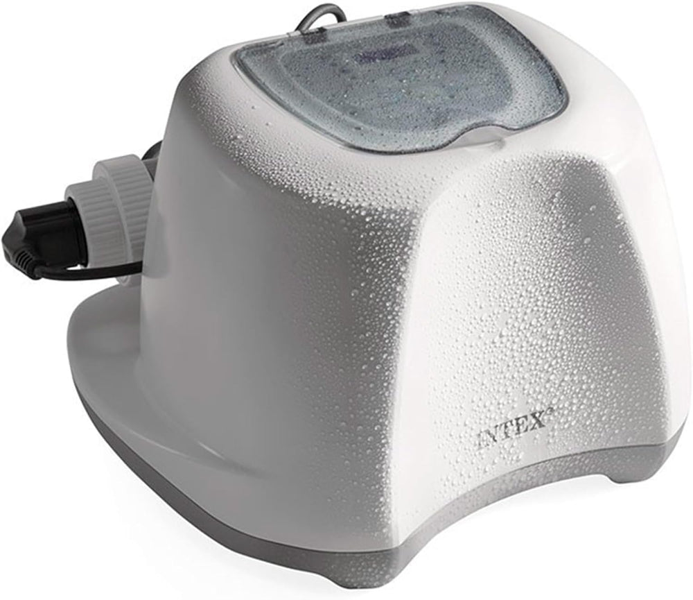 Intex 26668 – Krystal Clear Salzwasserfiltersystem für 2650–12112 l/h Filterpumpe für kleine Pools bis zu 26500 l, Kunststoff, weiß