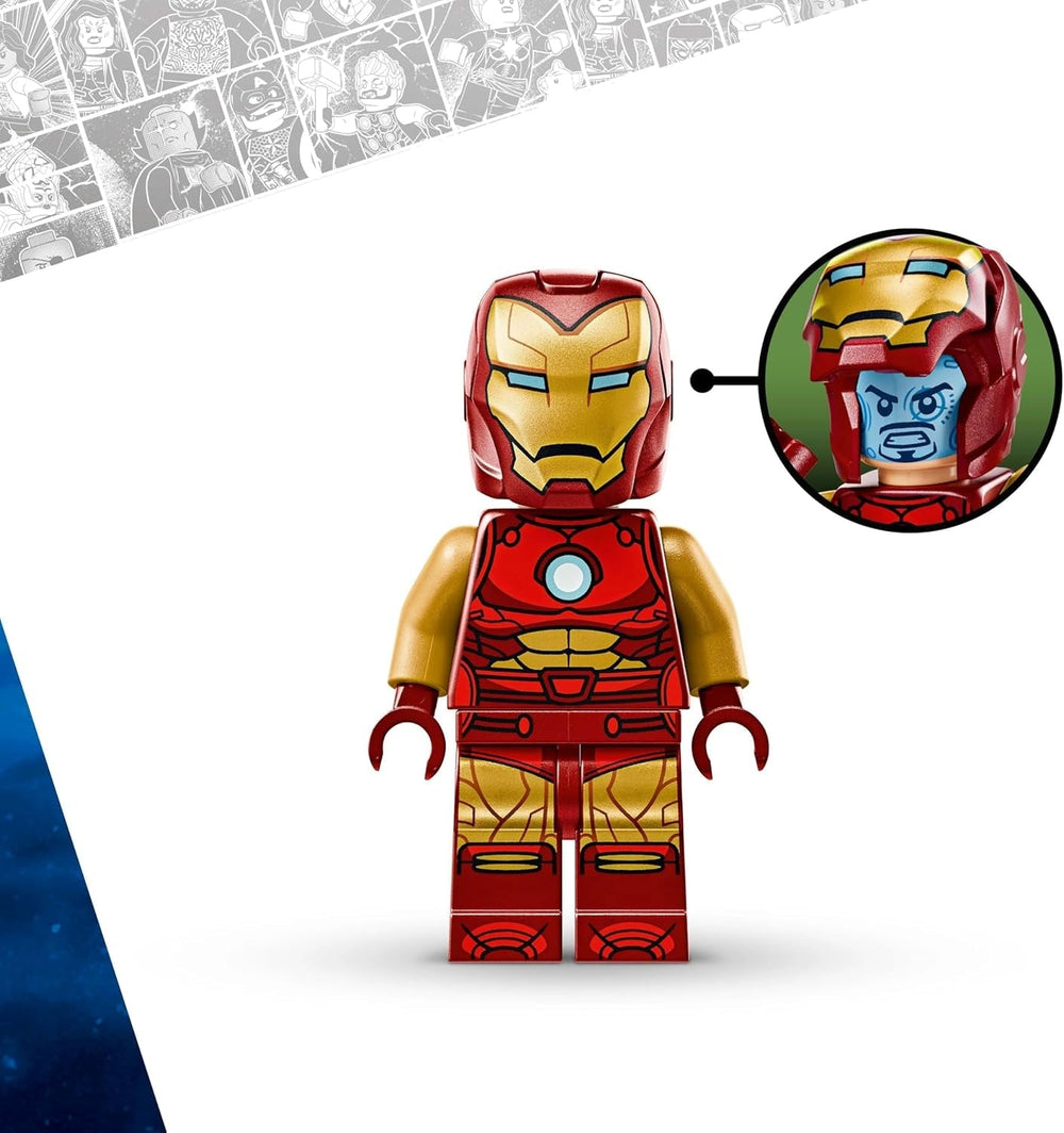 LEGO Marvel Iron Man Mech Vs. Ultron – Superhelden-Spielzeug mit 2 Minifiguren – Actionfigur mit beweglichen Armen, Beinen und Fingern – Geschenk für Jungen und Mädchen ab 6 Jahren. 76307 Besuche den LEGO-Store Bausets