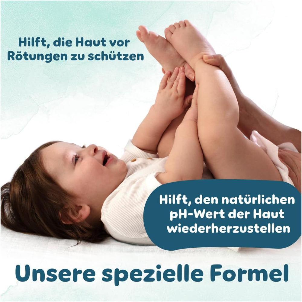 Pampers Harmony Aqua Feuchttücher, 15 Packungen mit je 48 Tüchern – insgesamt 720 Tücher, helfen dabei, den natürlichen pH-Wert der Haut wiederherzustellen, leichte Lotion 99 % Wasser