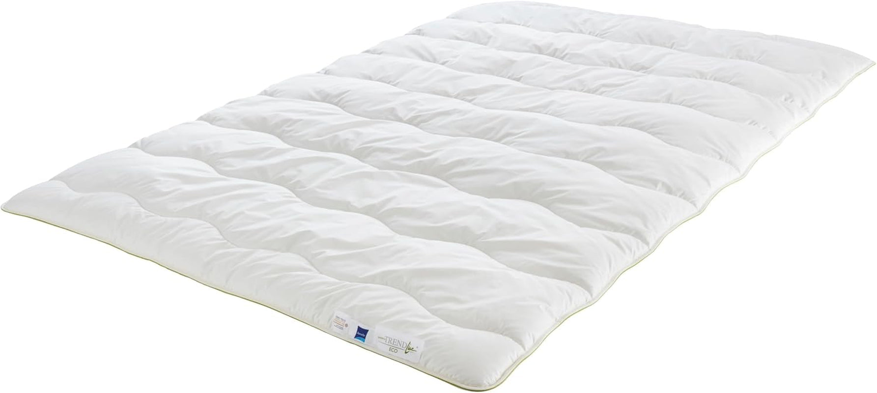 Badenia Trendline Öko-Steppdecke Aerelle Blue Duo 135 x 200 cm, weiß, Öko-Tex-zertifiziert, hergestellt nach dem deutschen Qualitätsstandard Bettdecken und Steppdecken Naty Shop