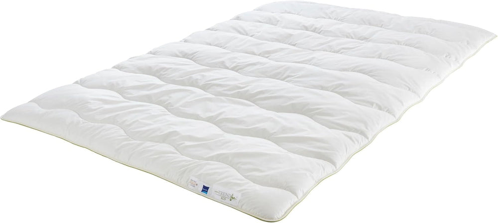 Badenia Trendline Öko-Steppdecke Aerelle Blue Duo 135 x 200 cm, weiß, Öko-Tex-zertifiziert, hergestellt nach dem deutschen Qualitätsstandard Bettdecken und Steppdecken Naty Shop