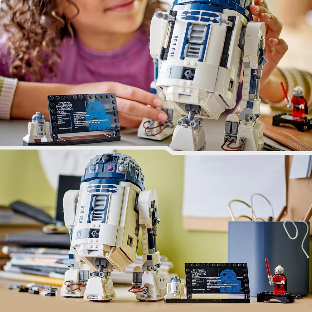 LEGO Star Wars R2-D2-Modellset für Kinder, Jungen und Mädchen, baubare Droidenfigur mit Darth Malek-Minifigur zum 25-jährigen Jubiläum und Dekorationsplatte, Sammlungsgeschenkidee 75379 Bausets Besuchen Sie den LEGO-Store