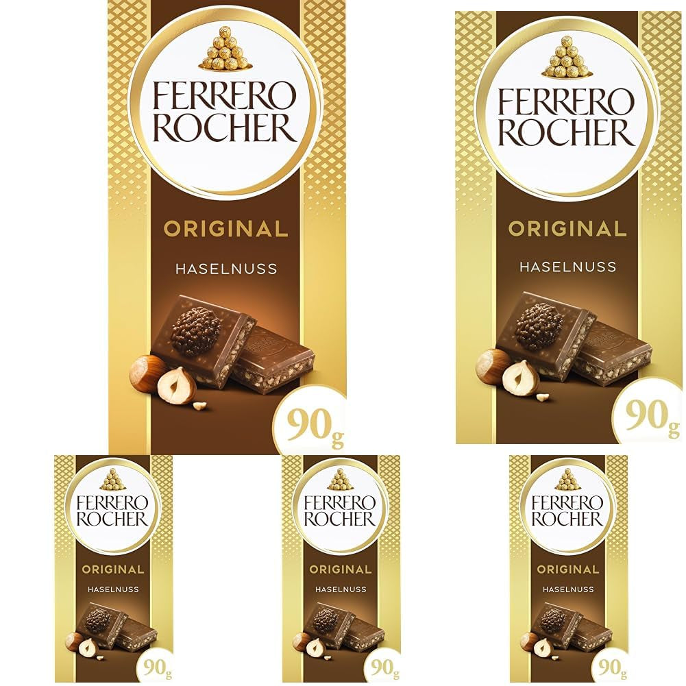 Ferrero Rocher Riegel – Weiße Schokolade mit Haselnuss – Valentinstagsgeschenk für Sie und Ihn – 1 Schokoriegel x 90 g