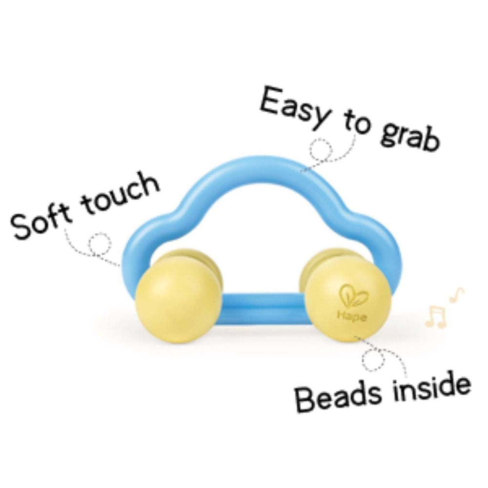 Mașină de jucărie Hape Roll & Rattle, jucărie pentru copii Jucarii Bebe Naty Shop