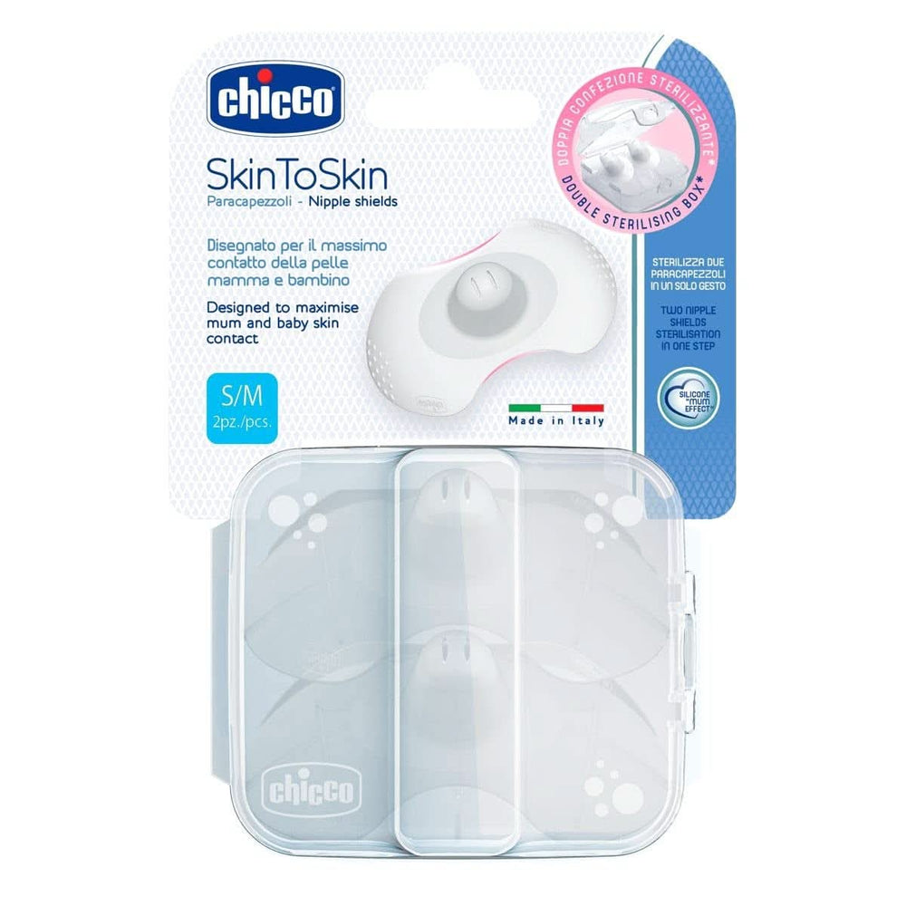 Chicco Skintoskin Brustwarzenschutz, Silikon, transparent, 6 Stück Lebensmittel- und Stillzubehör Bebe Naty Shop