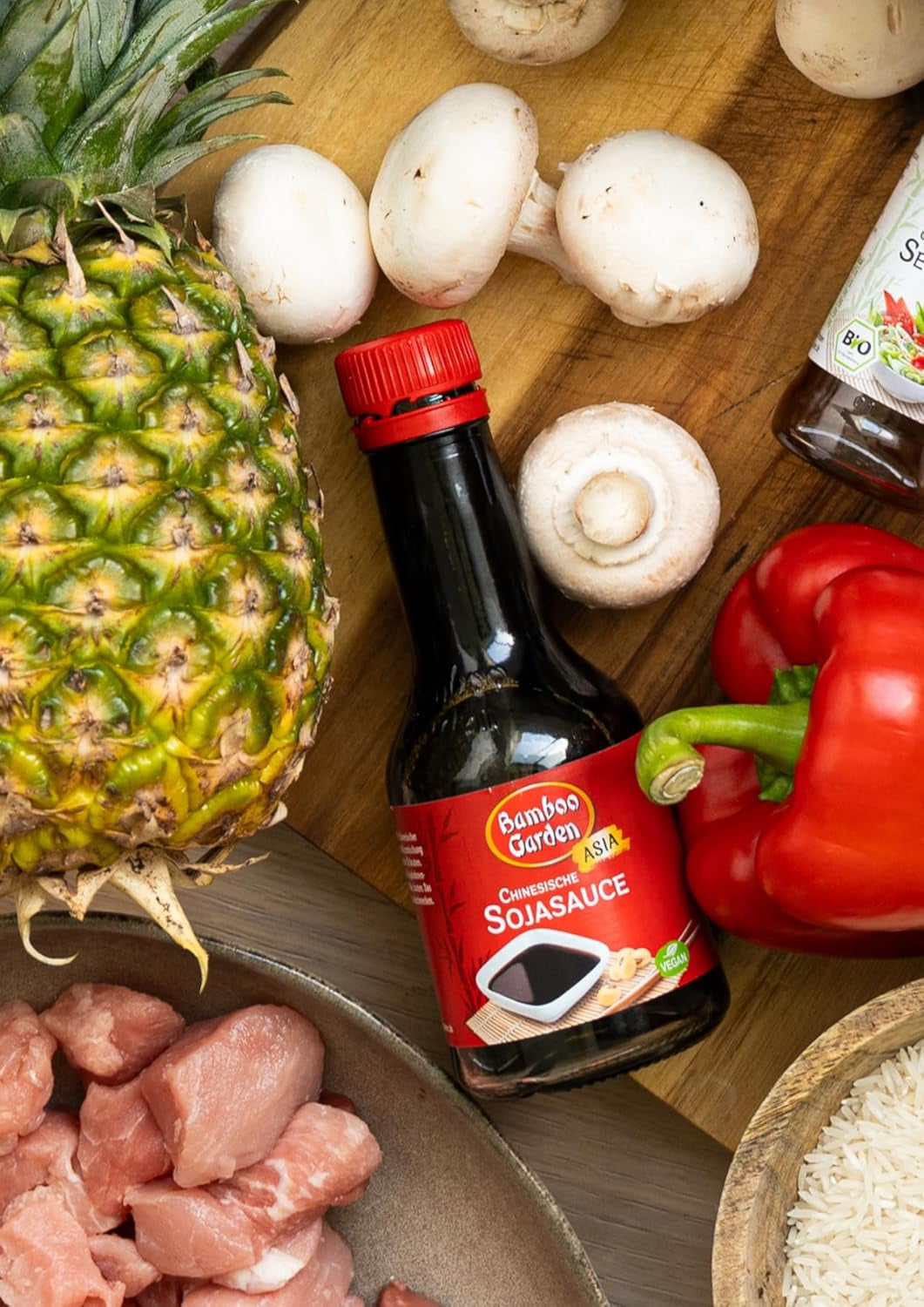 Bamboo Garden - Chinesische Sojasauce, Würzsauce für Fleisch, Geflügel, Gemüse und vieles mehr, 1 x 200 ml (Verpackungsdesign kann abweichen)