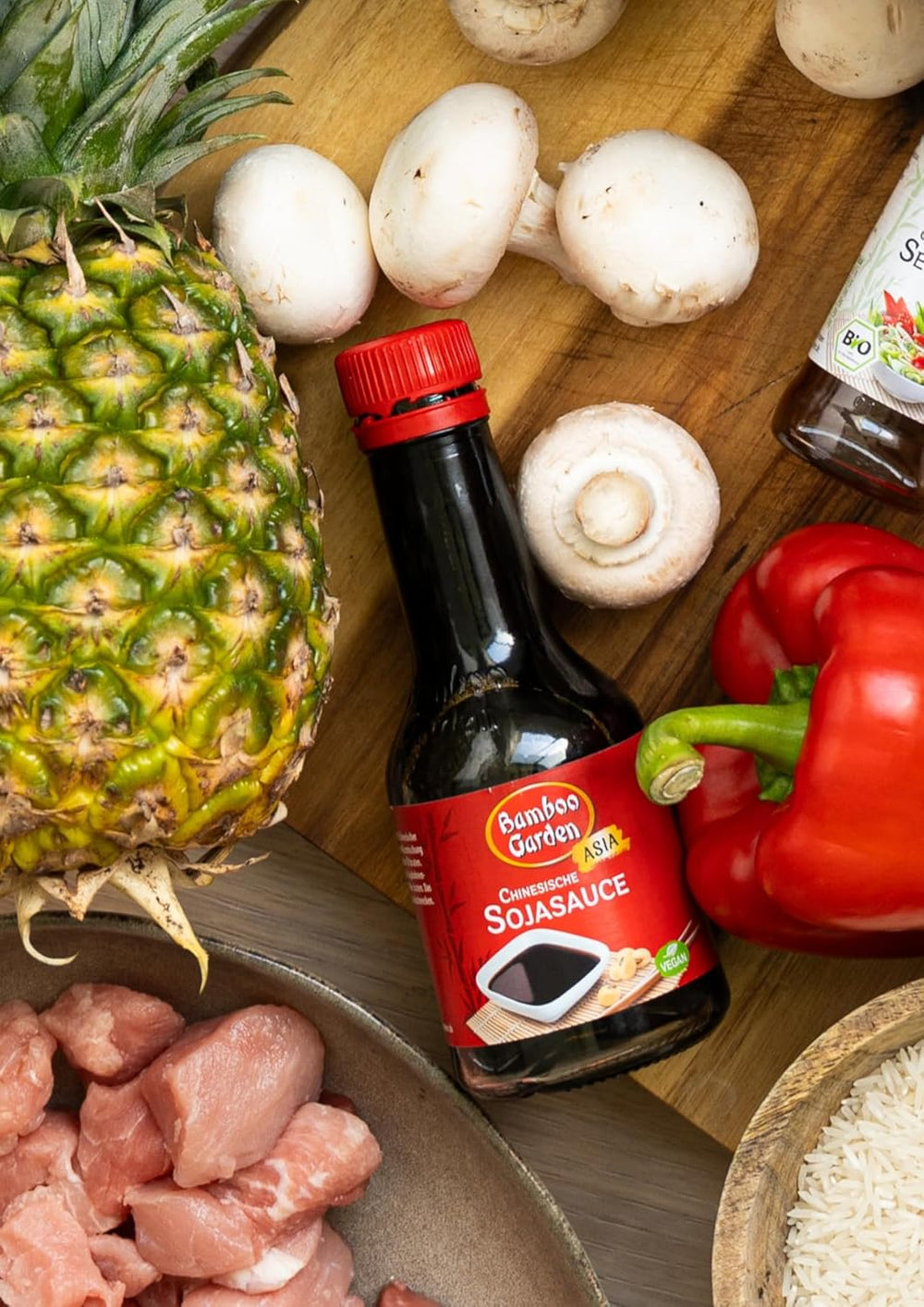 Bamboo Garden - Chinesische Sojasauce, Würzsauce für Fleisch, Geflügel, Gemüse und vieles mehr, 1 x 200 ml (Verpackungsdesign kann abweichen)