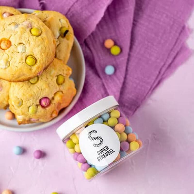 Super Streusel, essbare Zuckerperlen mit Schokoladenfüllung, 170 Gramm Naty Shop