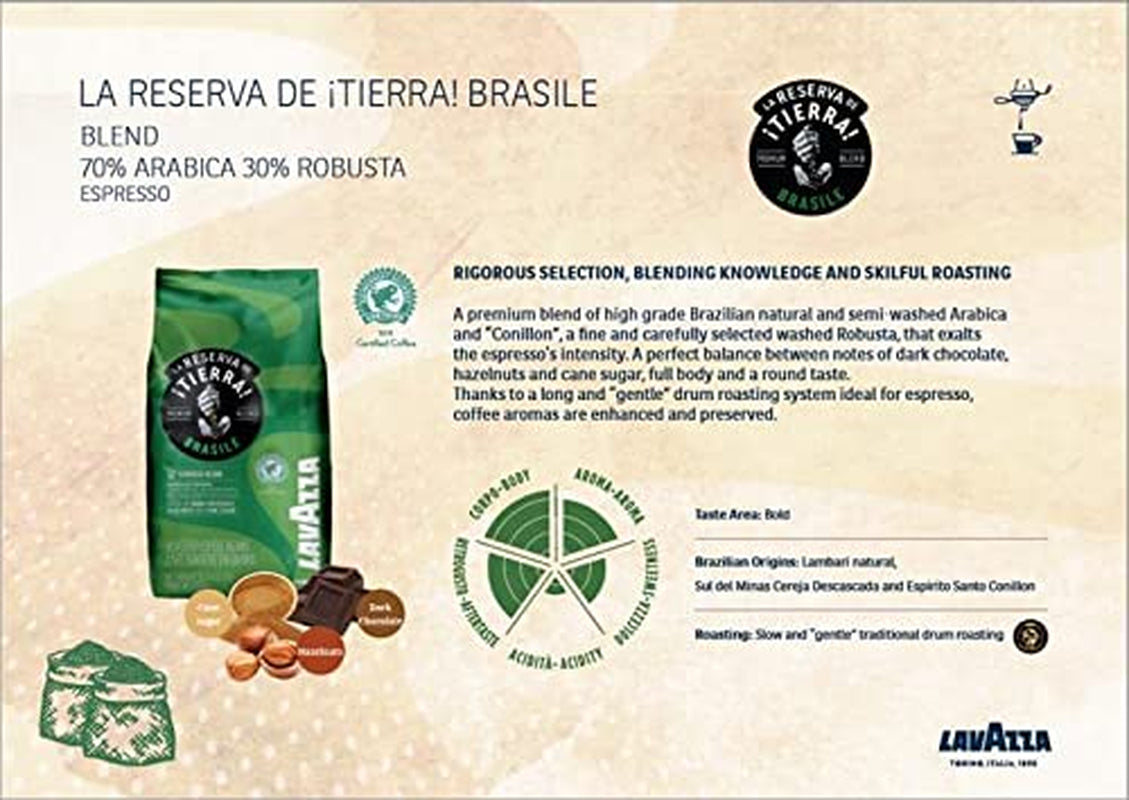 Café cu cereale Lavazza Tierra Brasile Intense (1kg)