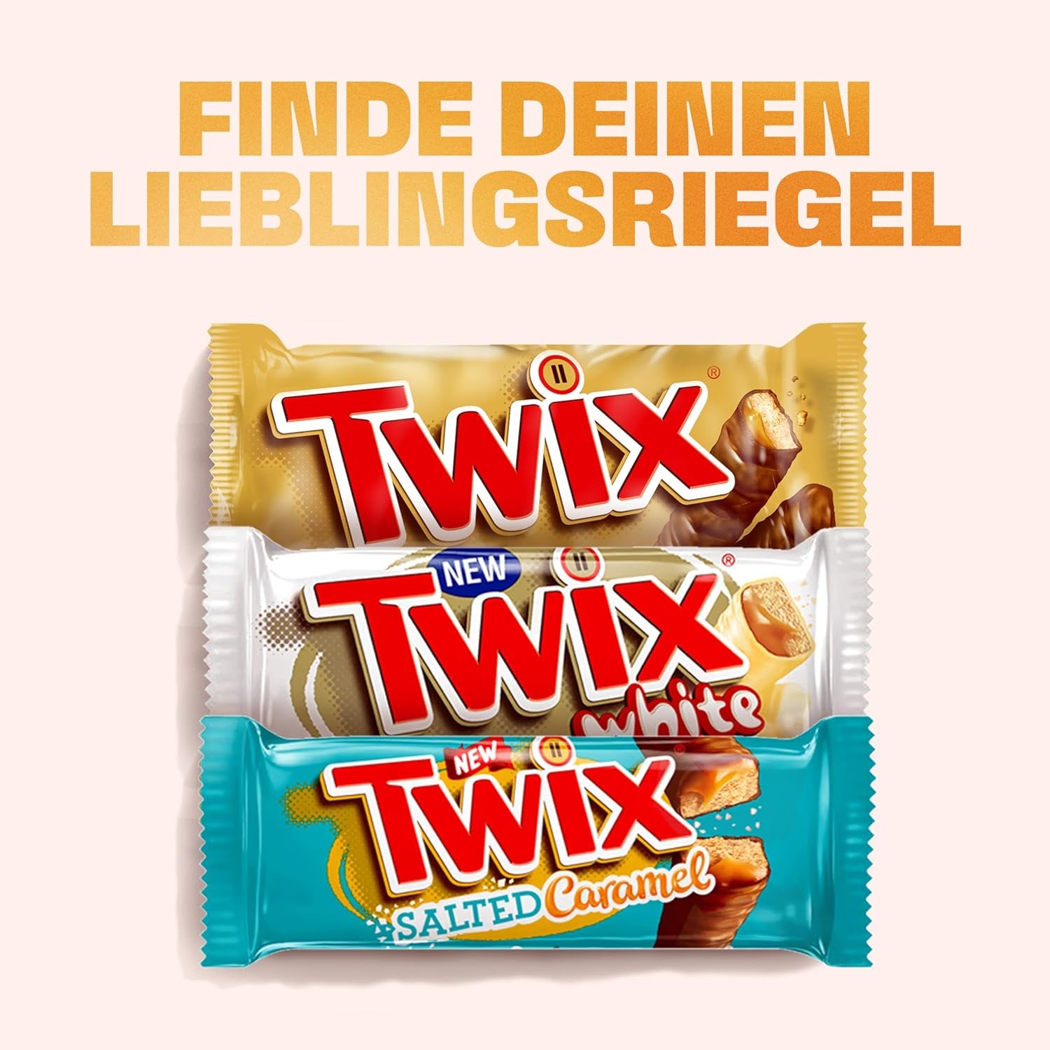 Twix Schokoriegel mit gesalzenem Karamell | Großpackung Schokolade | 30 Doppelriegel (30 x 46g)