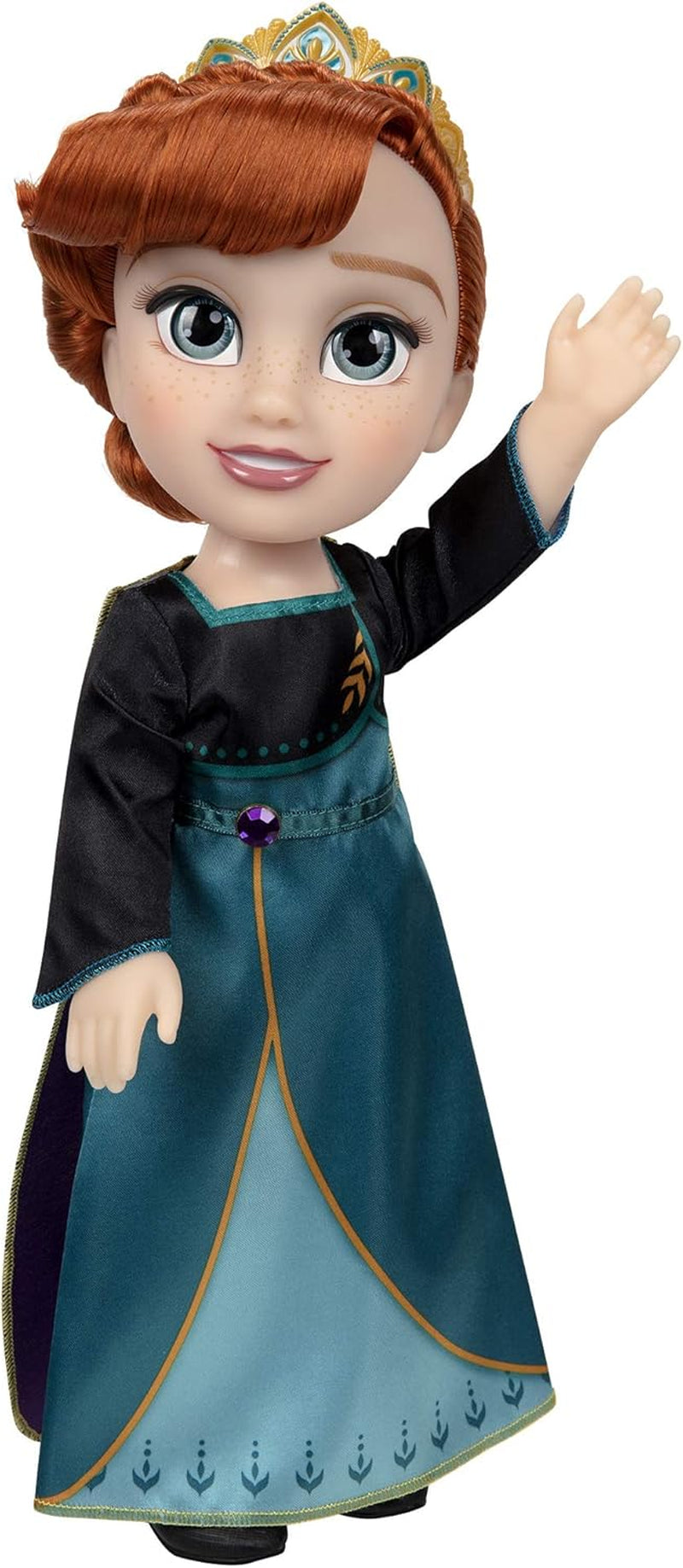 Die Eiskönigin 2 Disney Anna-Puppe – 35 cm große, bewegliche Puppe im kultigen Modekleid mit dem Wappen von Arendelle und der Tiara für zusätzlichen Spielspaß, für Mädchen ab 3 Jahren