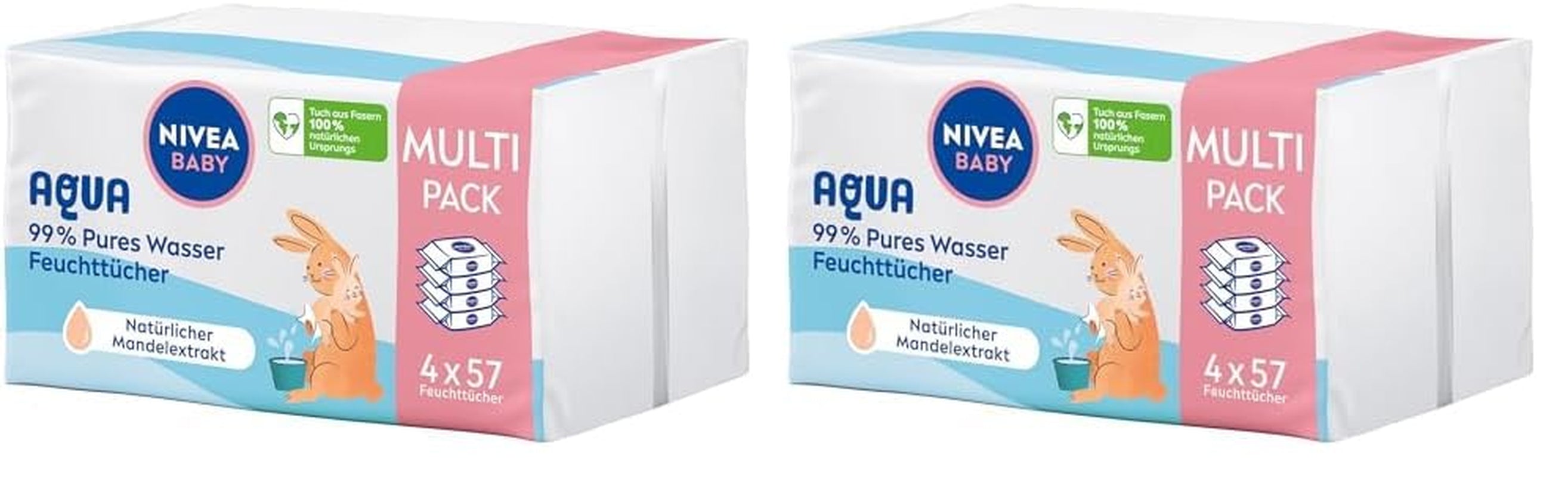 NIVEA Baby Aqua Feuchttücher 4x57 Stück