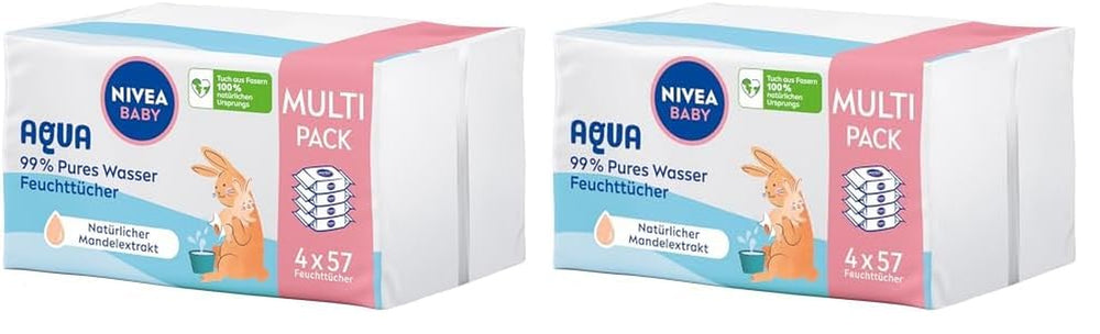 NIVEA Baby Aqua Feuchttücher 4x57 Stück