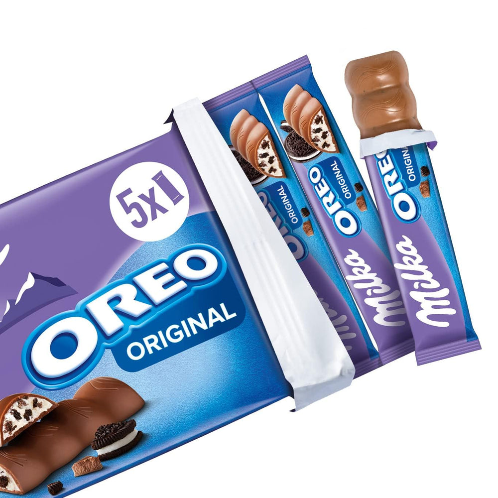 Milka & OREO Riegel – Alpenmilchschokolade mit knusprigen OREO-Keksstückchen in Milchcreme – 13 x 185g