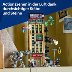 LEGO | Marvel Spider-Man vs. Mysterio: Daily Bugle – Superhelden Spielzeug mit Mech Actionfigur und 7 Minifiguren – Kinder Geschenk für Jungen ab 10 Jahren, Mädchen und Fans – 76342