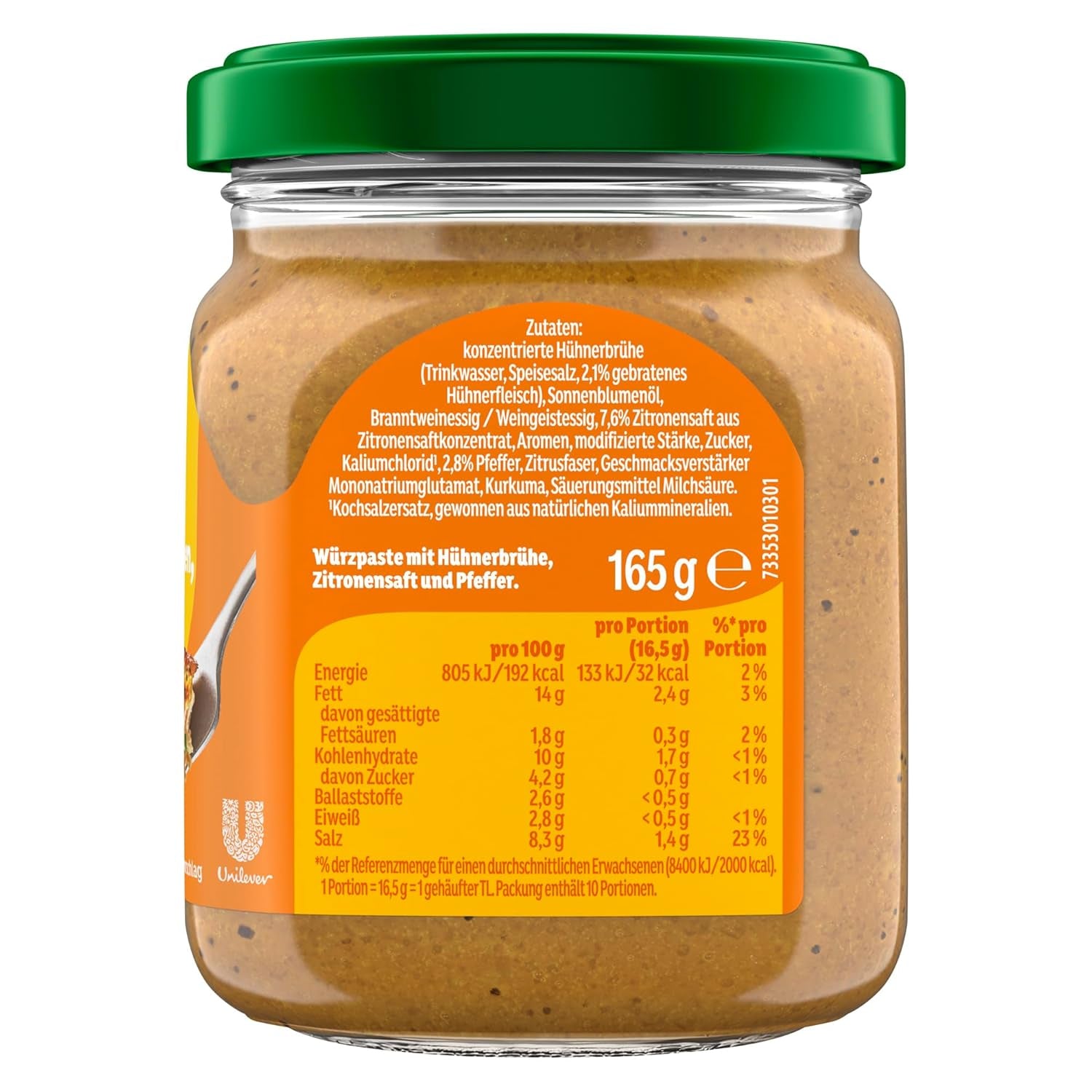 Knorr Schnell gewürzt Kochpaste Gebratenes Hühnchen, Zitrone & Pfeffer einfach & schnell für einen besonders intensiven, geballten Gesmack 165 g