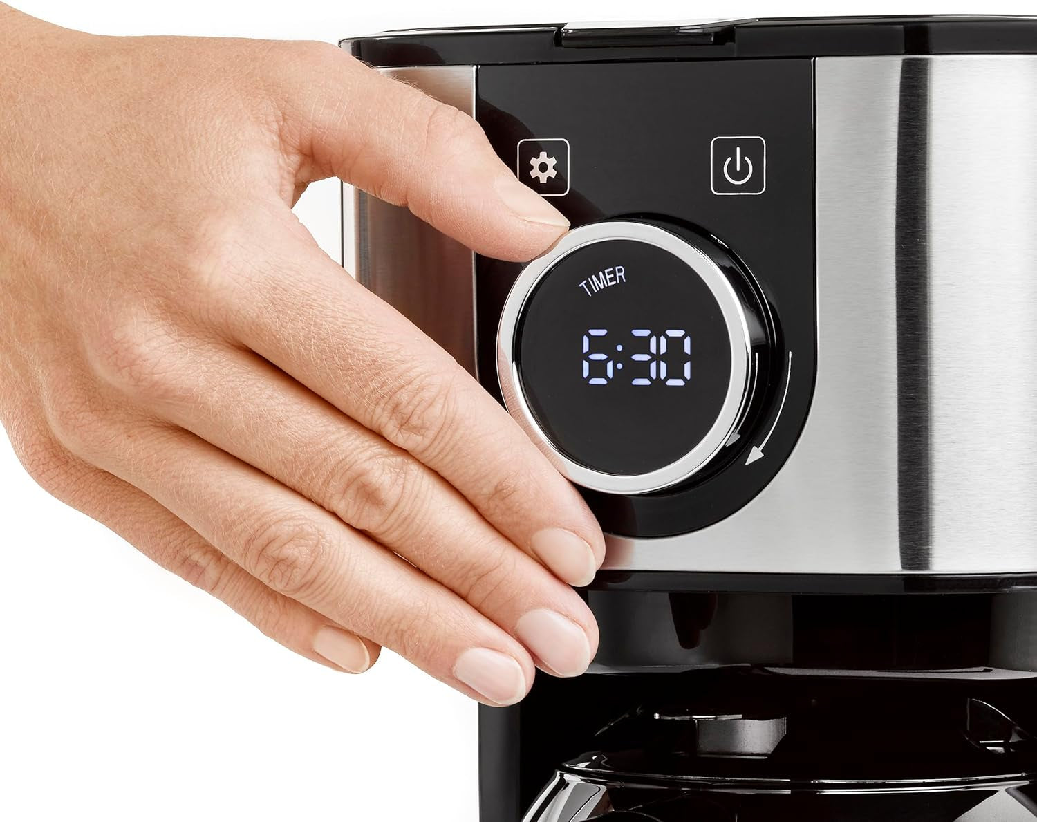 Cafetieră CASO Selection C 10 Thermo Design – Carcasă din oțel inoxidabil, carafă izotermă de 1,2 l (10 cești), comenzi tactile și cronometru, funcție Aroma PLUS, filtru permanent, filtru anti-picurare