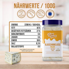 EASY YUMMY - Käsepulver 300g | Instant Käsegeschmack für Mahlzeiten & Snacks | Immer bereit, keine Kühlung nötig | Aus 100 % echtem Käse | Ideal als Popcorn-Topping