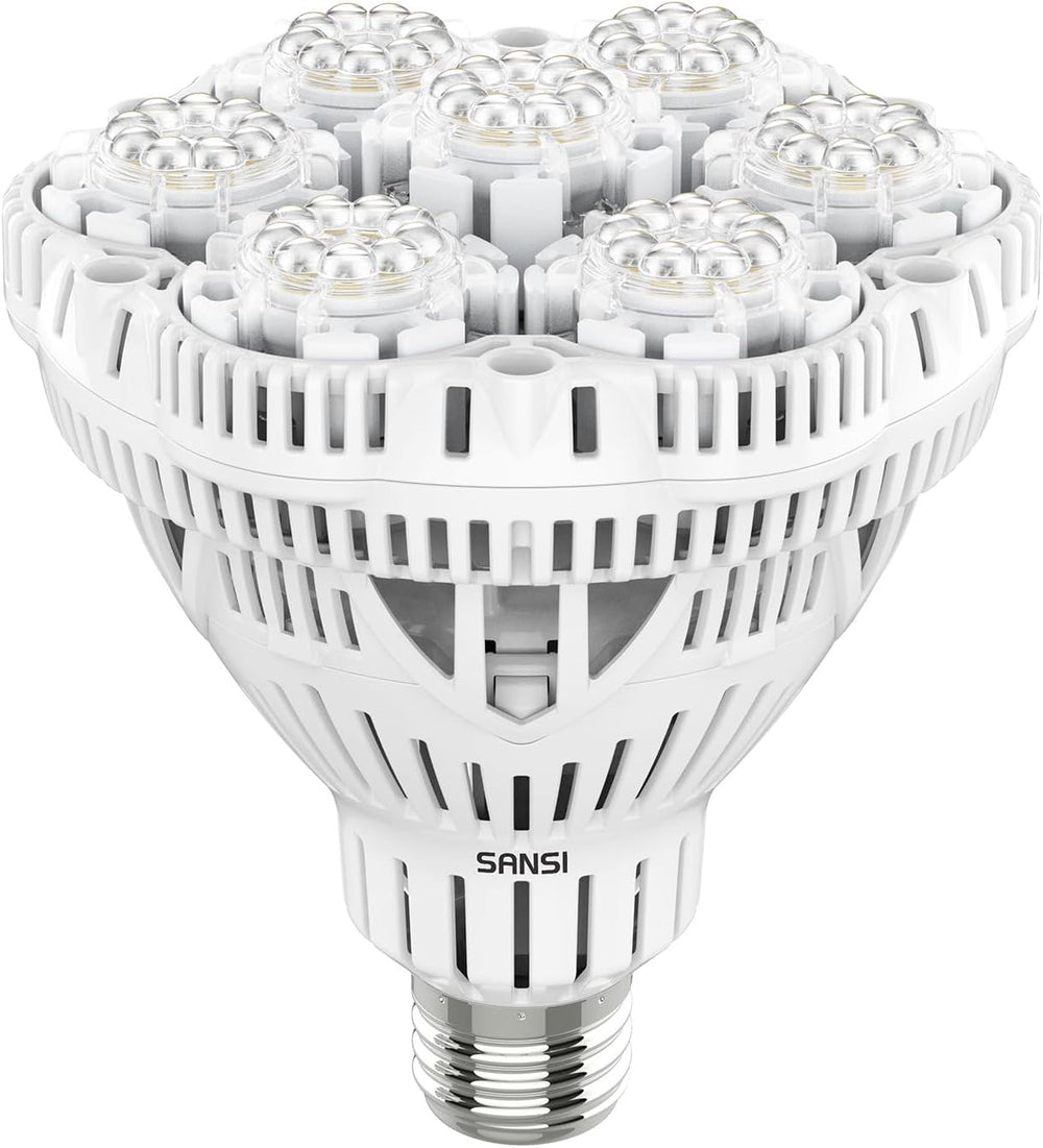 SANSI 36 W Vollspektrum E27 LED-Wachstumslicht für Zimmerpflanzen, hohe PPFD-Wachstumslampen für Gewächshaus, Garten, Blumen, Gemüse, Hydrokultur, Größe Ø 11,5 x 13,3 cm