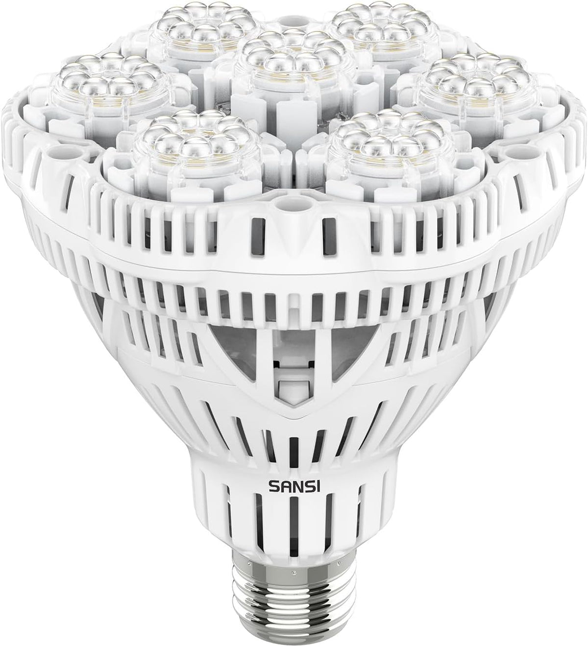 SANSI 36 W Vollspektrum E27 LED-Wachstumslicht für Zimmerpflanzen, hohe PPFD-Wachstumslampen für Gewächshaus, Garten, Blumen, Gemüse, Hydrokultur, Größe Ø 11,5 x 13,3 cm
