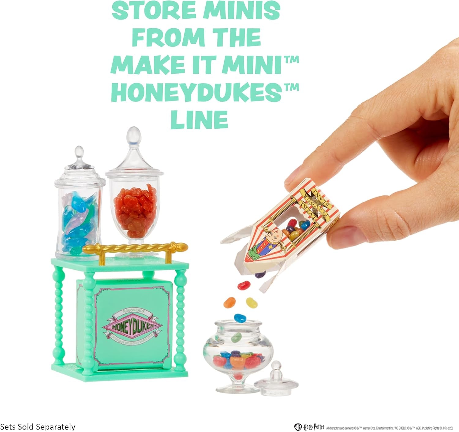 MGA's Miniverse Make It Mini Honeydukes Trolley- Harry Potter Mini-Sammlerstücke, 50+ Teile, Kunstharz-Bastelspiel, Nachgebildete Lebensmittel, Für Sammler & Kinder ab 8, Nicht ESSBAR