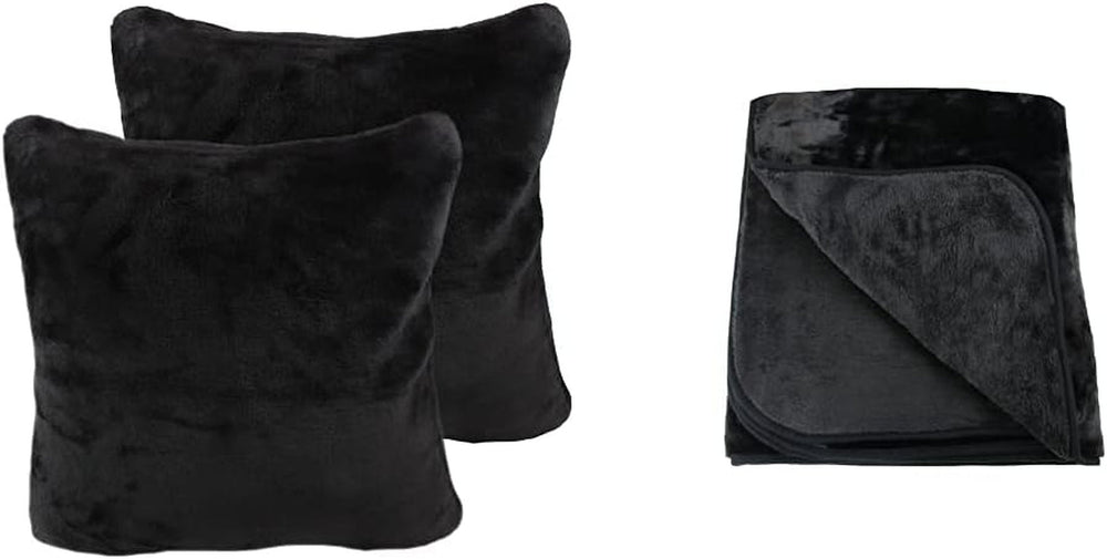 Amago - Bequeme Decke, Kaschmiroptik, 220 x 240 cm - Anthrazit Betten und Decken Amago Schwarz Bequeme Decke + Kissenbezug 220 x 240 cm