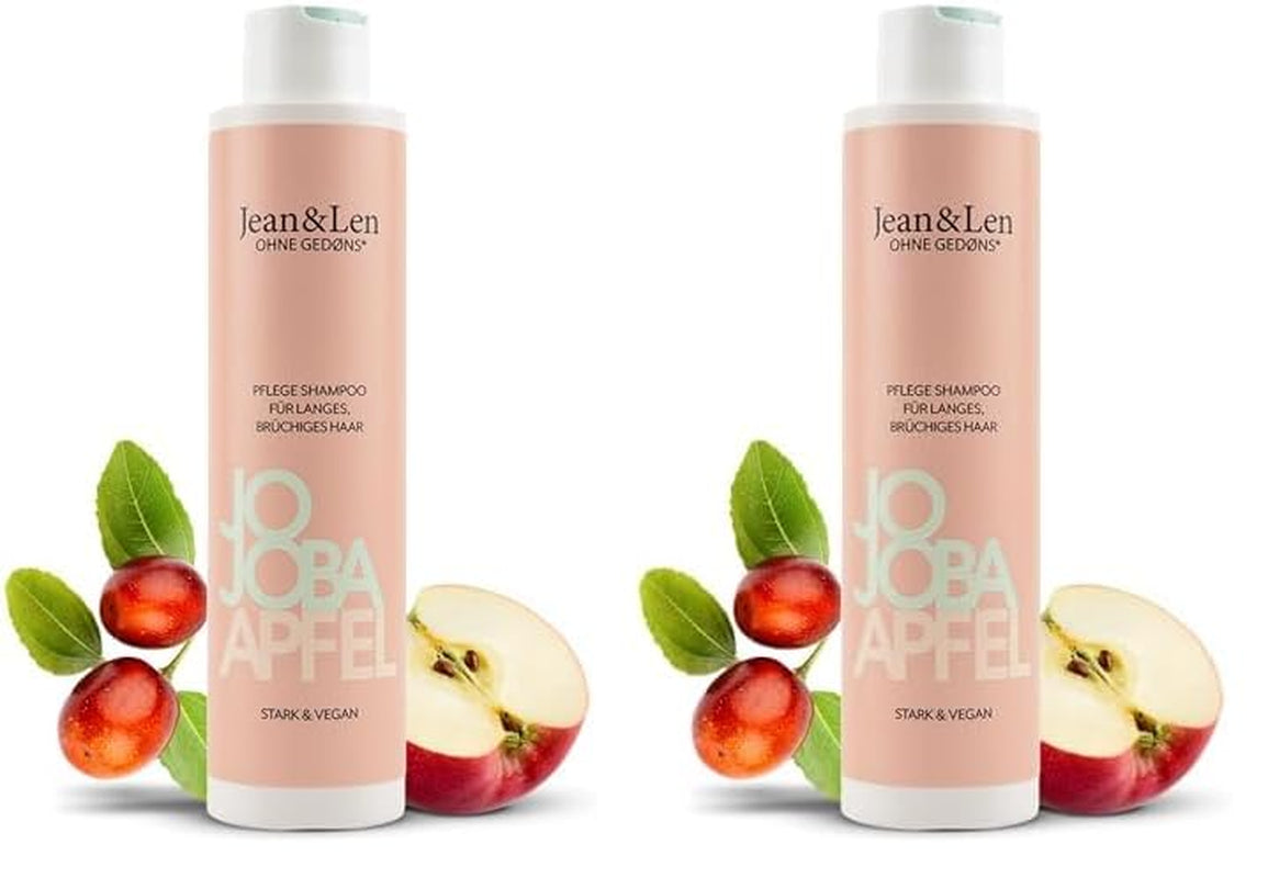 Jean & Len Pflegeshampoo Jojoba & Apfel, pflegt langes und brüchiges Haar, 300 ml Dusche und Bad Jean & Len 2 x 300 ml