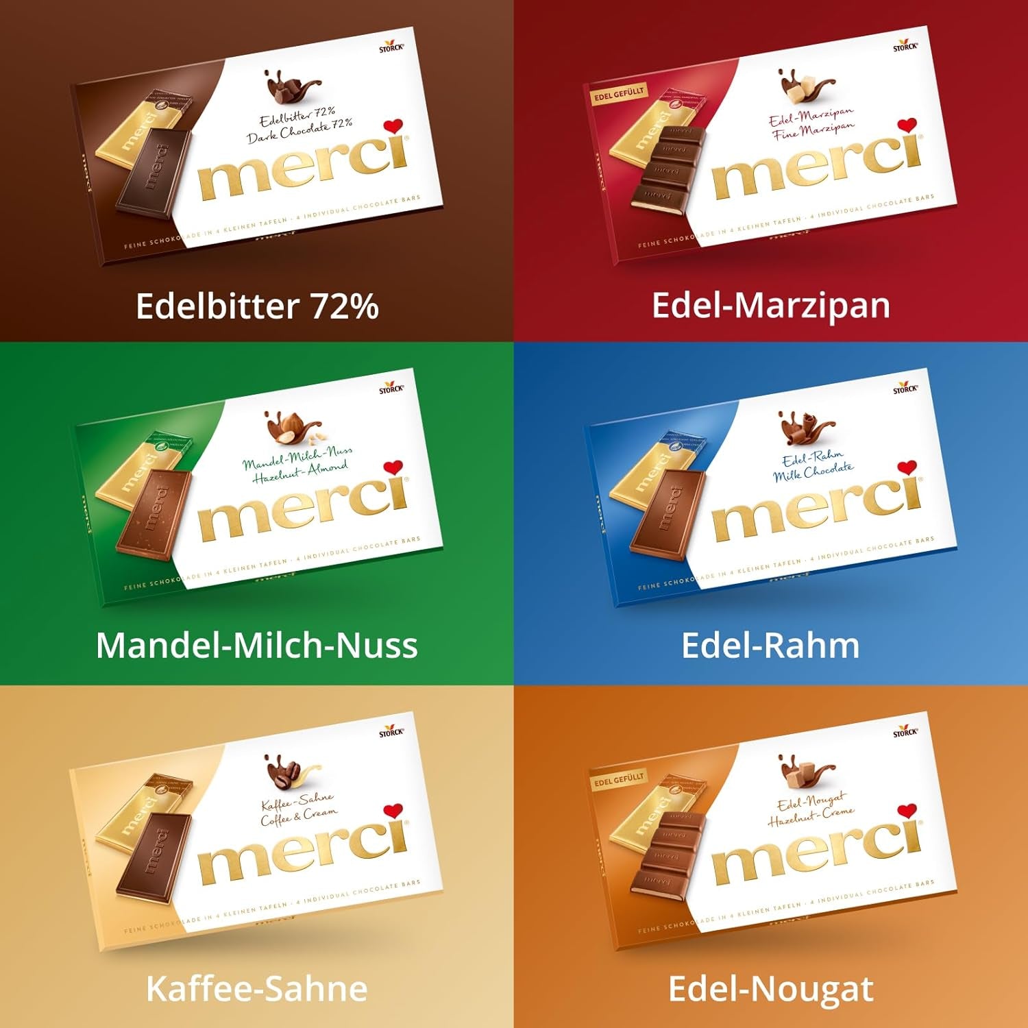 Merci Feincreme-Schokoriegel, 100 Gramm Naty Shop Chocolates