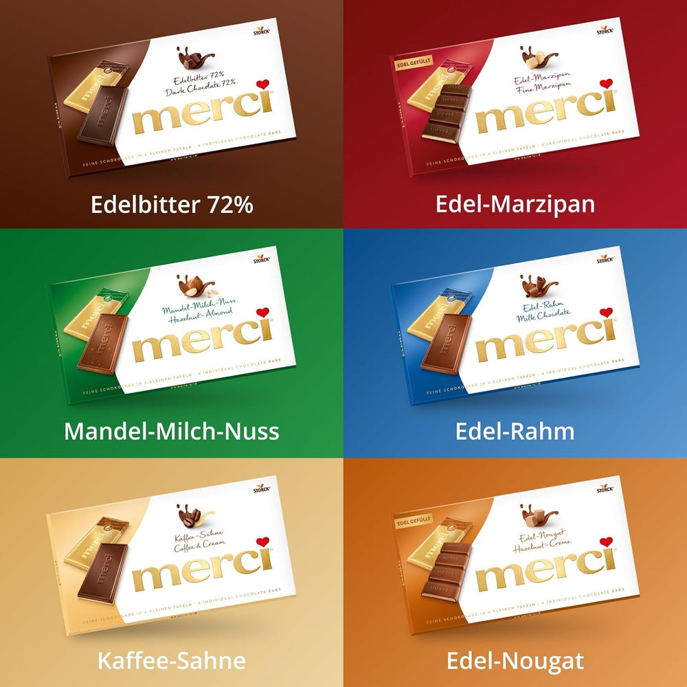 Merci Feincreme-Schokoriegel, 100 Gramm Naty Shop Chocolates