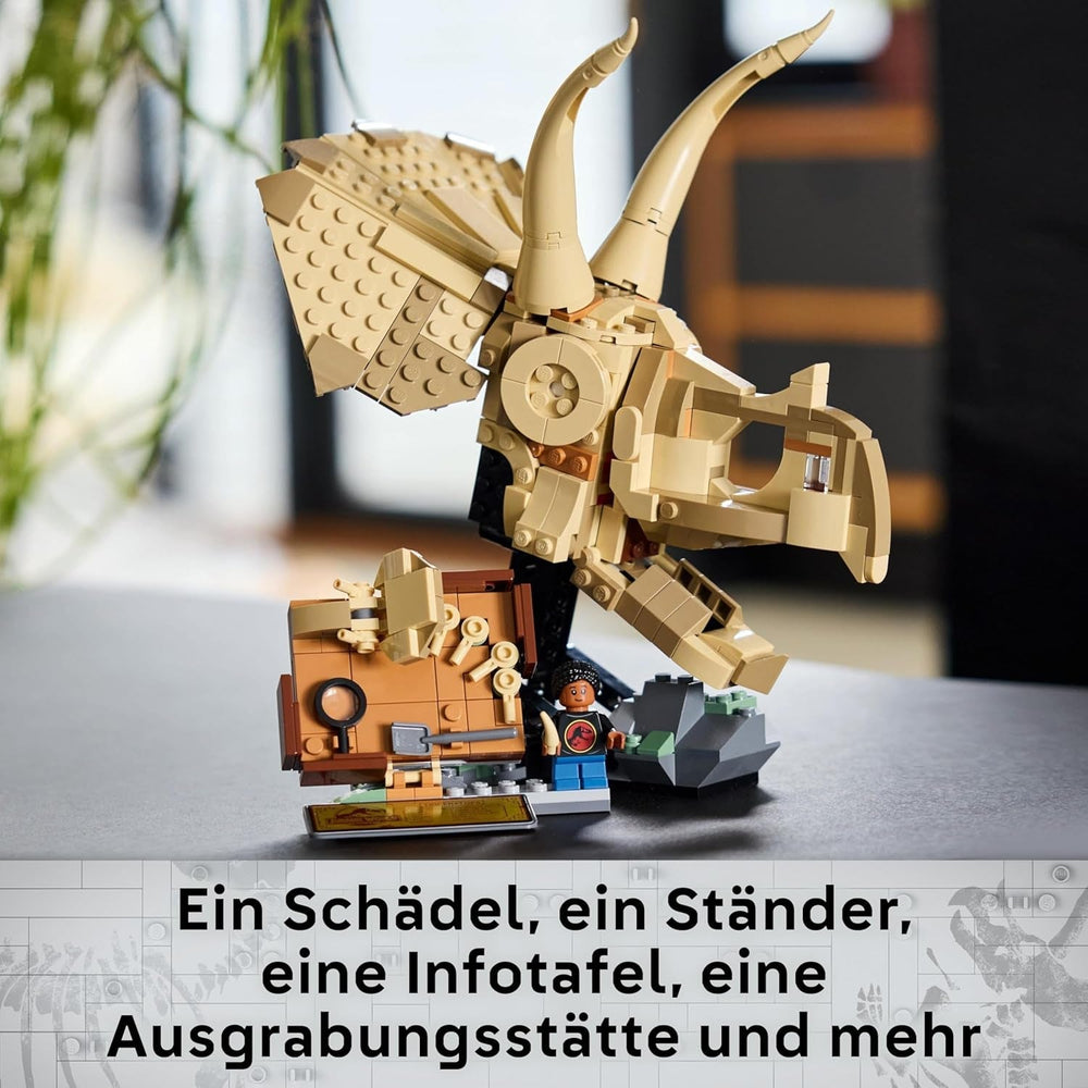 LEGO Jurassic World Dinosaurierfossilien: Triceratops-Schädelmodell, Dinosaurierspielzeug für Jungen und Mädchen ab 9 Jahren, Geschenk für Kinder und Fans Jurassic World 76969 Bausets Besuchen Sie den LEGO-Store