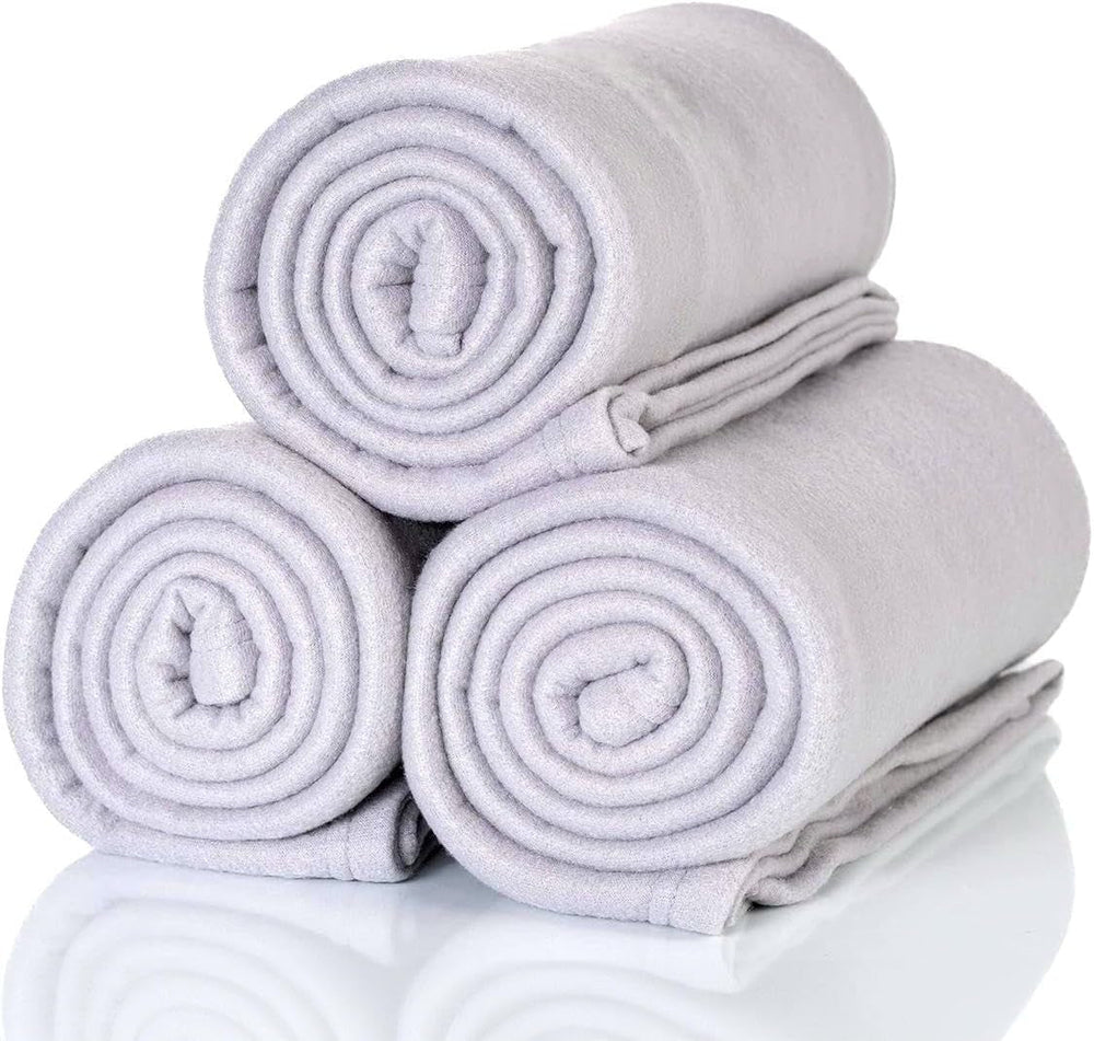 ALCLEAR 3 Stück Öko-Tex-Fleecedecken, Farbe: Anthrazit, große Größe 130 x 160 cm, über 200 g/m2, Sofadecke, Sofadecke, Decke, Wohnzimmerdecke, Picknickdecke, Sofaüberwurf, Decke, Betten und Decken. Besuchen Sie den ALCLEAR-Store, Platingrau, 3 Stück, 130 x 160 cm