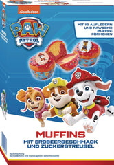 RUF X PAW Patrol Muffin Backmischung Mit Erdbeer-Geschmack, Für 12 Paw Patrol Muffins, Inkl.16 Oblaten-Auflegern Und Pawsome Muffin-Förmchen, 1