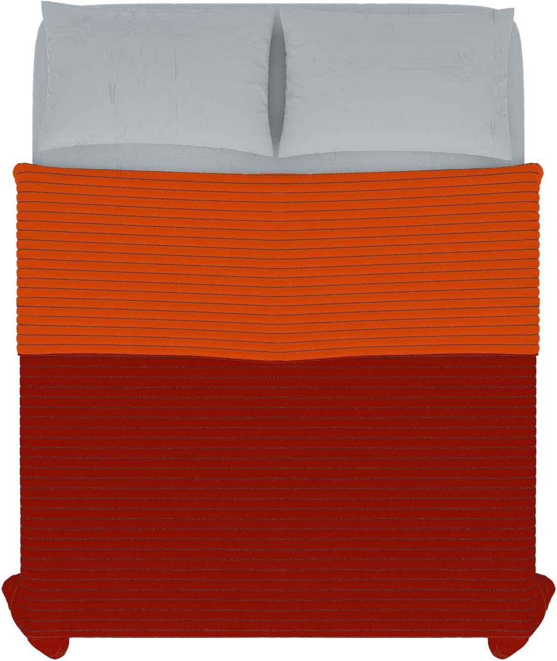 Orange/Rost-Mikrofaser-Sommersteppdecke für Doppelbett 250 x 250 cm Steppdecken und Steppdecken Naty Shop