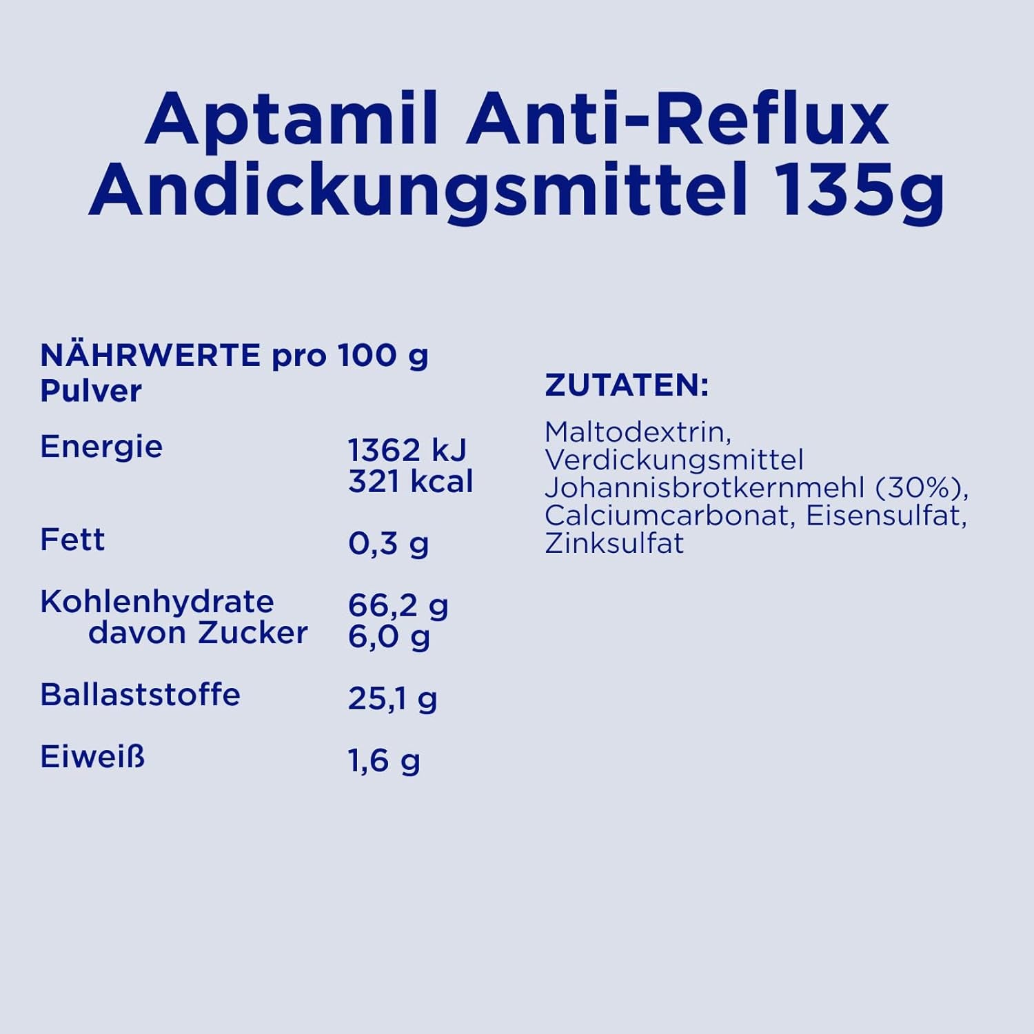 Aptamil Anti-Reflux – Komplette Formel von Geburt an, diätetische Behandlung, Erbrechen und Aufstoßen, Babynahrung, Milchpulver, 6 x 135 g