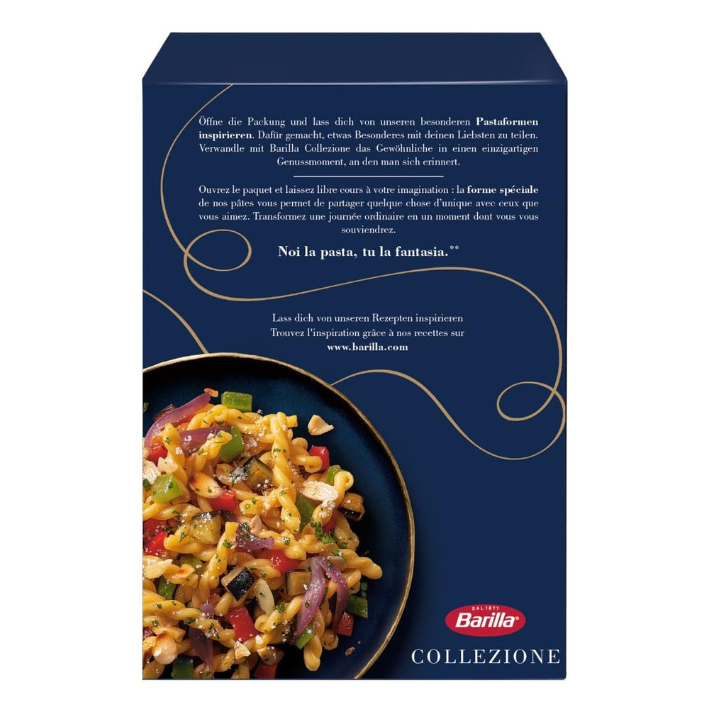 Pasta Barilla Collezione Fusilli kurze Stücke, (1 x 500 g)