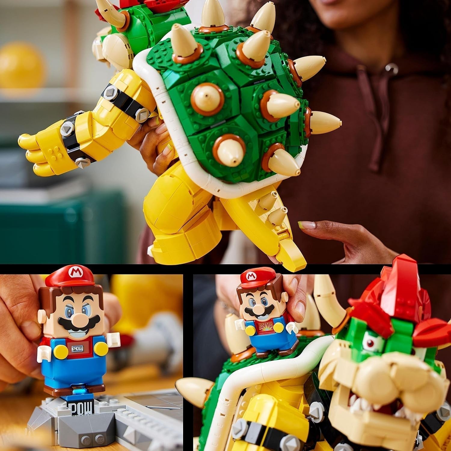 LEGO Super Mario The Mighty Bowser 3D-Modellbausatz, großes Actionfiguren-Set zum Sammeln, inklusive Duellplattform, Geschenkidee für Fans, zum Ausstellen als Raumdekoration, 71411 Bausätze Besuchen Sie den LEGO-Store