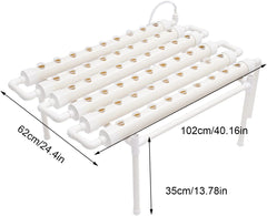 Hydroponische Systeme Grow Set Hydrokultur Pflanze Gemüse Hydroponische Pflanzen BewäSserung System Garten Kit Garden Tool Pflanze Sites Growing Hydroponics Hydroponisches Anzuchtsystem 54LöCher 6Rohr