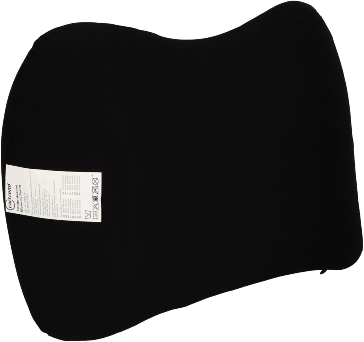 Cartrend pernă lombară din spumă cu memorie, pernă ergonomică pentru spate pentru mașină, birou și călătorii, respirabilă, capac detașabil, suport pentru o postură sănătoasă de ședere, 1 bucată, negru Perne lombare Naty Shop