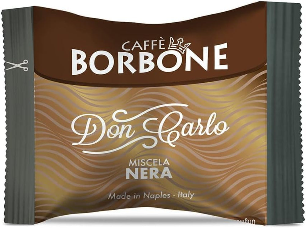 Caffè Borbone Don Carlo, Schwarze Kaffeemischung - 50 Kapseln - Kompatibel mit Lavazza®* A Modo Mio®* Haushalts-Espressomaschinen