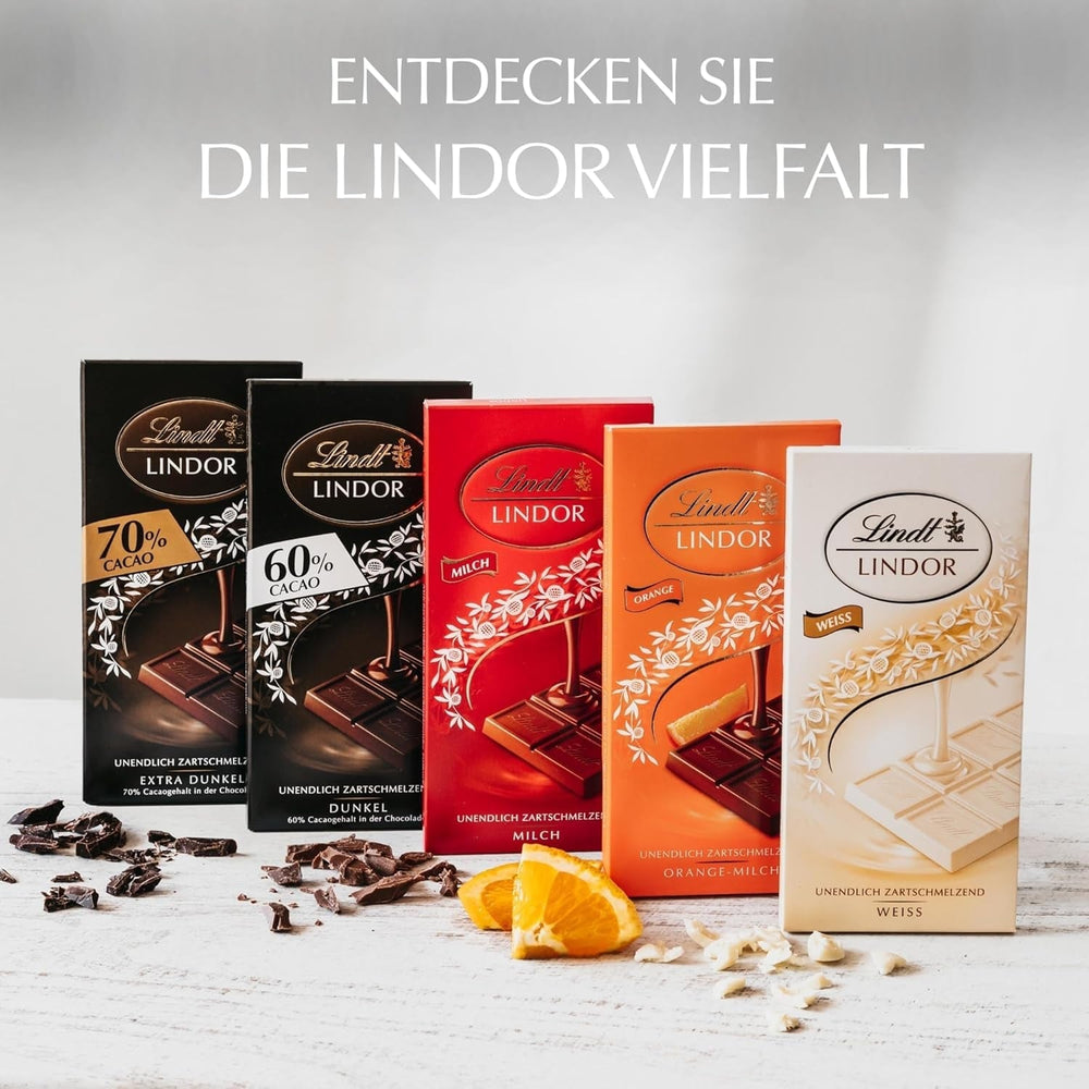 Lindt LINDOR Weiße Schokolade, 100-Gramm-Tafel Pralinen Naty Shop