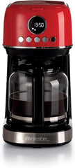Ariete, Espressor cu filtru Moderna 1396 pentru prepararea cafelei americane, pentru până la 15 cești, carafă din sticlă, placă de încălzire, afișaj LCD, filtre detașabile și lavabile, alb